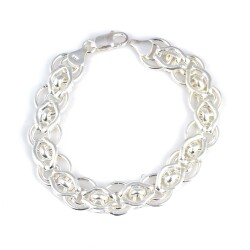 925 Ayar Gümüş Hallow Örgü Bileklik - Nusrettaki