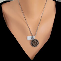 925 Ayar Gümüş Hz.Davut Mührü Kolye Ucu - Nusrettaki (1)