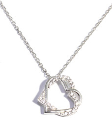925 Sterling Silver Couple Hearts Necklace - Nusrettaki (1)