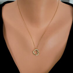 925 Sterling Silver Couple Hearts Necklace - Nusrettaki