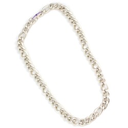 925 Ayar Gümüş İçi Boş Zincir Figaro Kolye - 3