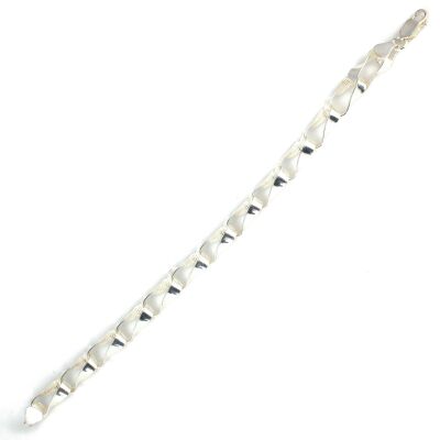 925 Ayar Gümüş İçi Setinalı Burgu Model Bileklik - 2