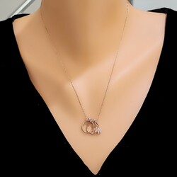 Silver Commitment Symbol & Butterfly Necklace - Nusrettaki