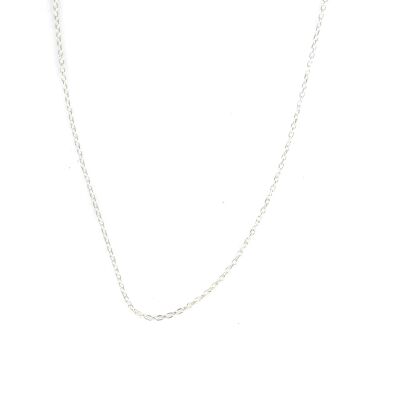 925 Ayar Gümüş İnce Forse Zincir, 45 cm - 1