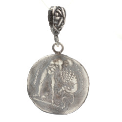 925 Ayar Gümüş İskender Kafası Madalyon Kolye Ucu - Nusrettaki (1)