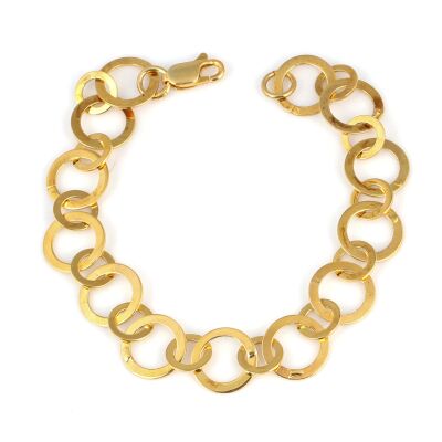 925 Ayar Gümüş İtalyan 2 Boy Halka Bileklik - 1