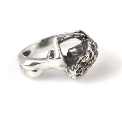 925 Ayar Gümüş Kadın Figürlü Tasarım Yüzük - 4