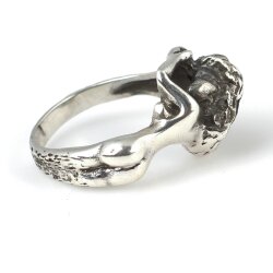 925 Ayar Gümüş Kadın Figürlü Tasarım Yüzük - 5