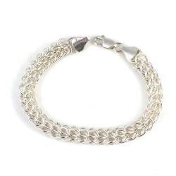 925 Ayar Gümüş Kafes Halka Bileklik - Nusrettaki