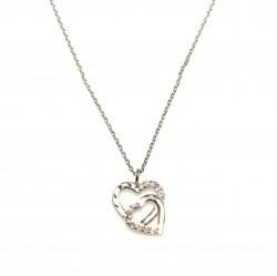 Sterling Silver Hand Carved Intimate Hearts Necklace - 3