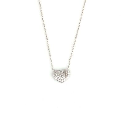 925 Sterling Silver Locked Heart Necklace - 1
