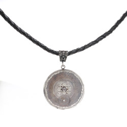 925 Ayar Gümüş Kalp Çiçekler Madalyon Kolye - Nusrettaki