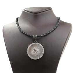 925 Ayar Gümüş Kalp Çiçekler Madalyon Kolye - Nusrettaki (1)