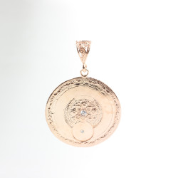925 Ayar Gümüş Kalp Çiçekler Madalyon Kolye Ucu - Nusrettaki (1)