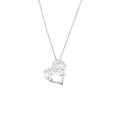 Sterling Silver Hand Carved Heart Necklace - 2