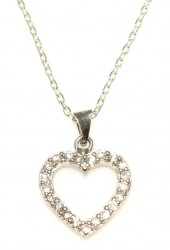 Nusrettaki - Sterling Silver Heart Dainty Necklace