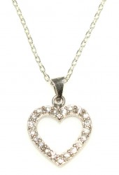 Sterling Silver Heart Dainty Necklace - Nusrettaki