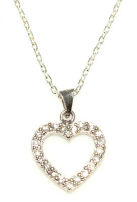 Sterling Silver Heart Dainty Necklace - 1