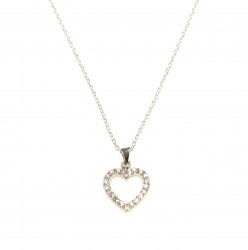 Sterling Silver Heart Dainty Necklace - Nusrettaki (1)