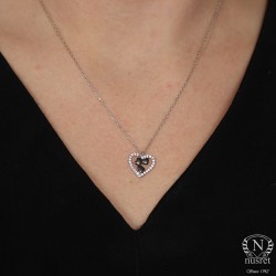 Nusrettaki - Sterling Silver Heart Design Necklace