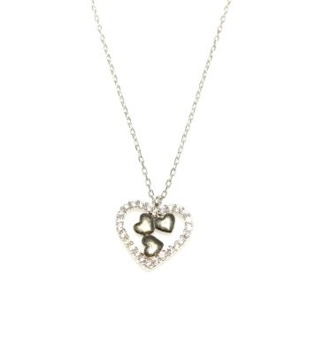 Sterling Silver Heart Design Necklace - 3