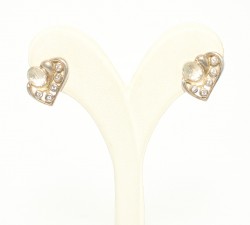 925 Silver Heart Design Stud Earrings - 3