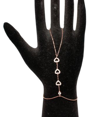 925 Sterling Silver Heart Model Ring Bracelet - 1