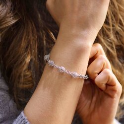 925 Ayar Gümüş Kalp Toplu Bileklik - Nusrettaki