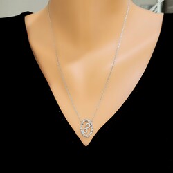 Silver Heart in Infinity Necklace - Nusrettaki