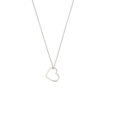 925 Ayar Gümüş Kalpli Kolye - 2