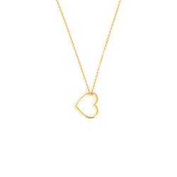 925 Ayar Gümüş Kalpli Kolye - 3