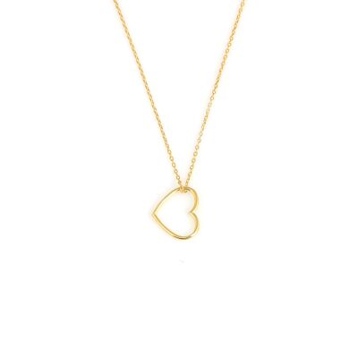 925 Ayar Gümüş Kalpli Kolye - 3