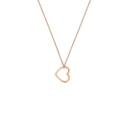 925 Ayar Gümüş Kalpli Kolye - 4