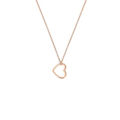 925 Ayar Gümüş Kalpli Kolye - 4