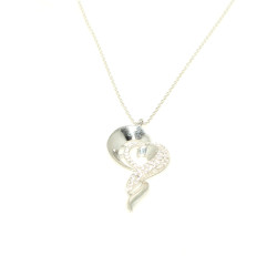 925 Sterling Silver Heart Design Necklace - 6