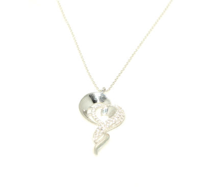 925 Sterling Silver Heart Design Necklace - 6