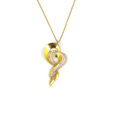 925 Sterling Silver Heart Design Necklace - 4