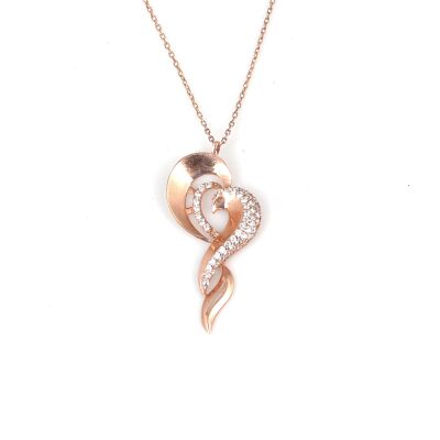 925 Sterling Silver Heart Design Necklace - 3