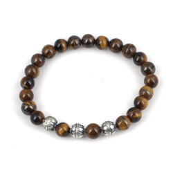 925 Ayar Gümüş Kaplan Gözü Model Bileklik - Nusrettaki