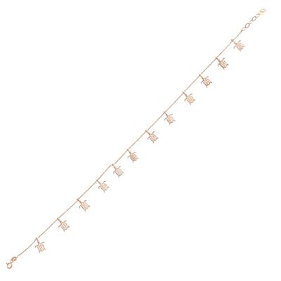 925 Ayar Gümüş Kaplumbağa Halhal - 4