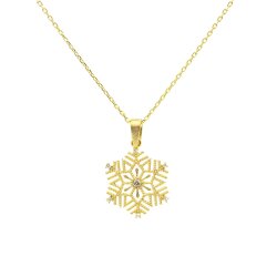 925 Ayar Gümüş Kar Tanesi Kolye - Nusrettaki
