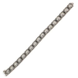 925 Ayar Gümüş Kare Papatya Model Bileklik - Nusrettaki (1)