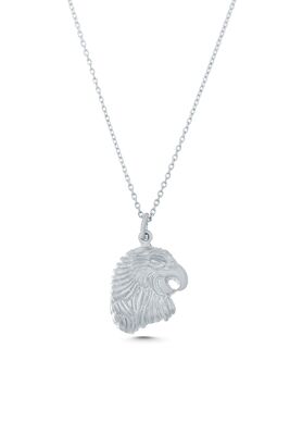 925 Ayar Gümüş Kartal Başı Modeli Erkek Kolyesi - 3