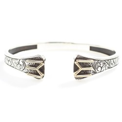 Silver KAYI Clan Symbol Men's Bracelet - Nusrettaki