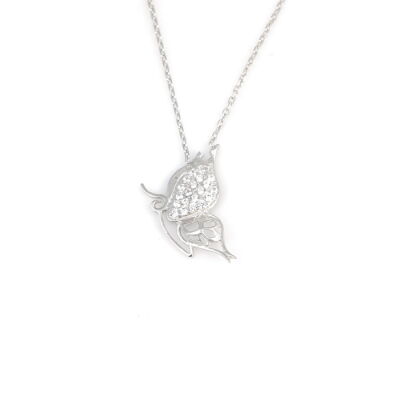 925 Ayar Gümüş Kelebek Modeli Kolye - 3