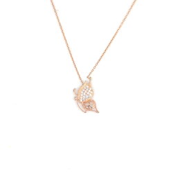 925 Ayar Gümüş Kelebek Modeli Kolye - Nusrettaki (1)