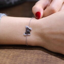 925 Ayar Gümüş Kelebekli Bileklik - 5
