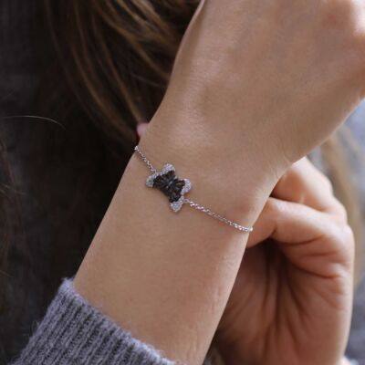 925 Ayar Gümüş Kelebekli Bileklik - 1