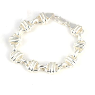 925 Ayar Gümüş Kemer Model Bileklik - 1