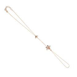 925 Ayar Gümüş Kırlangıç Şahmeran, Pembe - 5